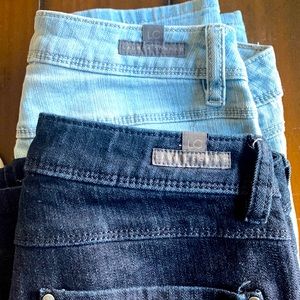 Set of 2 light & dark wash Lauren Conrad capris